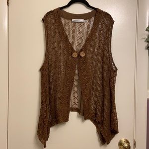 Button front vest.